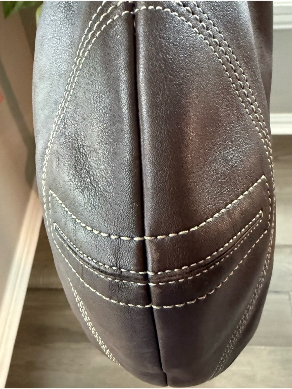 COACH Vintage Hobo E06I-8A03 Chocolate Brown Calfskin Leather - Picture 8 of 11